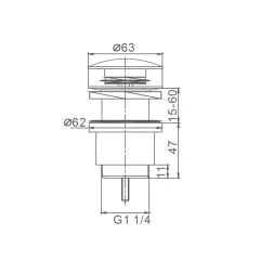 Донный клапан FRAP F67-9 автомат. оружейная сталь
