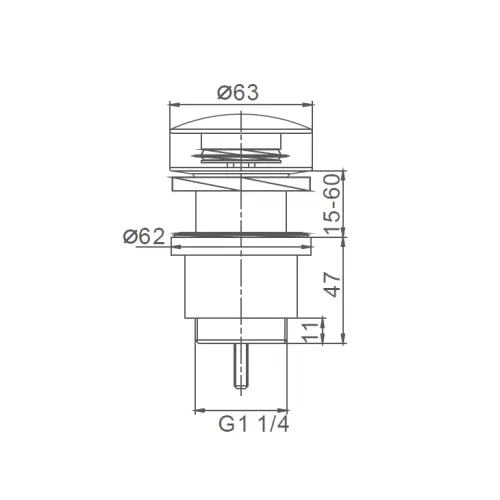 Донный клапан FRAP F67-9 автомат. оружейная сталь