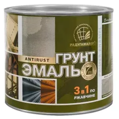 Грунт-эмаль РАДУГА-МАЛЕР по ржавчине графит 1,9 кг