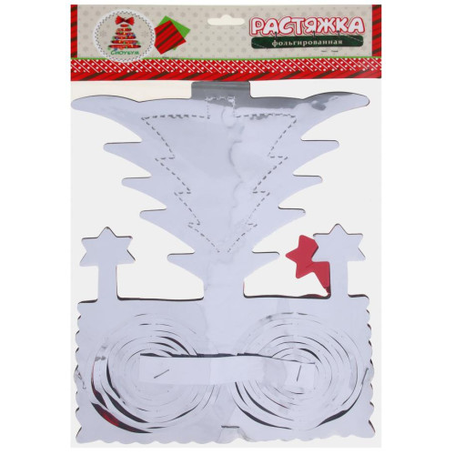 Мишура-гирлянда СНОУ БУМ (377-569) растяжка 200х15см, ПВХ,фольгированная, 2 цвета