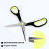 Ножницы PROвыбор канцелярские 21см Черный неон (9695592)