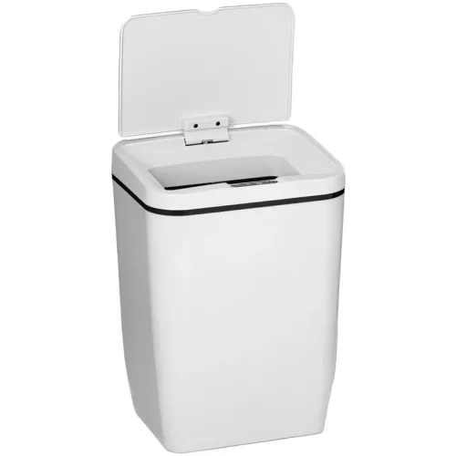Ведро для мусора Доляна сенсорное белое 12л (4635217)