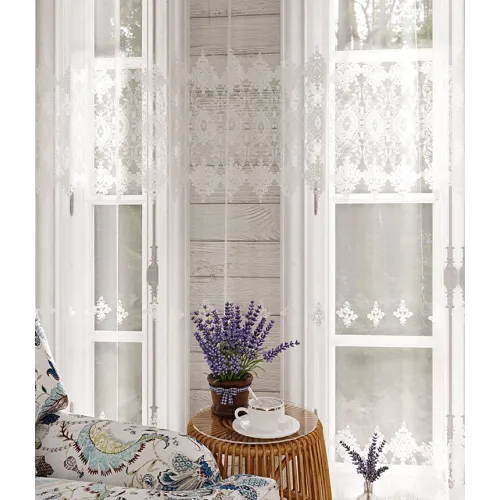 Тюль Ле-Гранд Долорес 300*260 белый с золотом