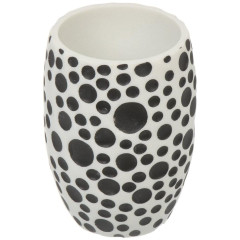 Ёрш для туалета напольный полистоун, черно-белый, BRE0214BA-TOH (480586)