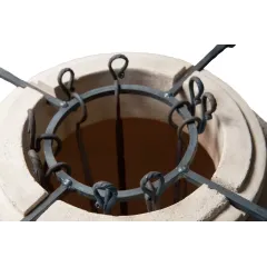 Тандыр Сармат Большой с откидной крышкой (подставка, кочерга, совок, шампуры 8шт в комплекте)