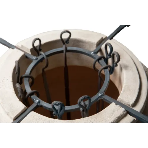 Тандыр Сармат Большой с откидной крышкой (подставка, кочерга, совок, шампуры 8шт в комплекте)