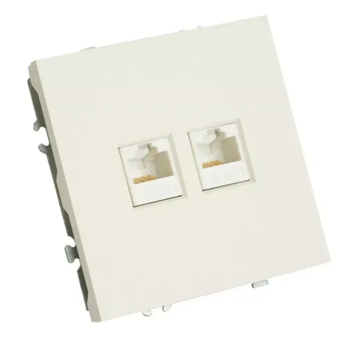 Розетка PC+PC ЭМИЛИ белый RST00-5111-01