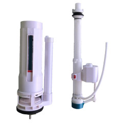 Арматура сантехническая 2х кноп., н/п, 379A NEW (h-26 см, d-8 см)