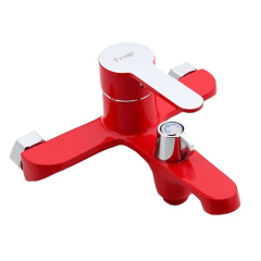 Смеситель для ванны FRAP F3243 красный/хром, ф 35