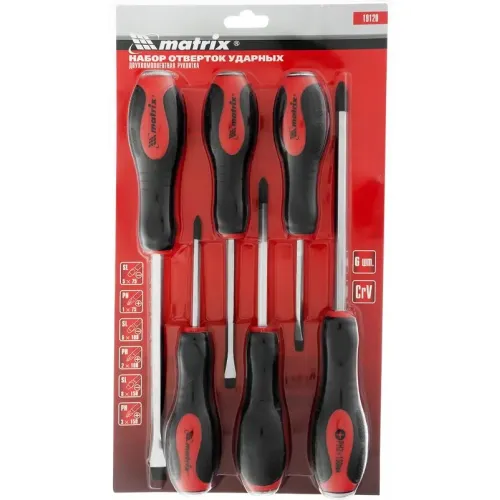 Набор отверток MATRIX ударных 6 шт (19120)