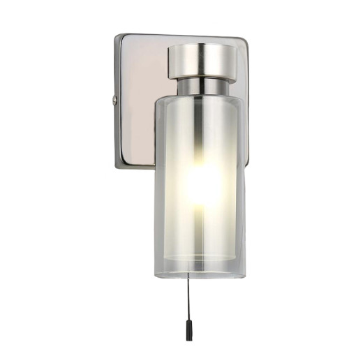 Светильник настенный Люмис 74338/1W NK 1x60W E14 d135 h225 никель
