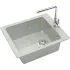 Мойка комп. глянц. MARRBAXX прямоугольная без крыла Z8/Q10 500х425х195мм, светло-серая, сифон