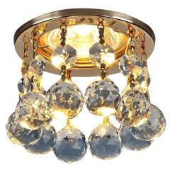 Свет. точ. ES 2051-C MR16 золото/прозрачный хрусталь Strotskis(*1)