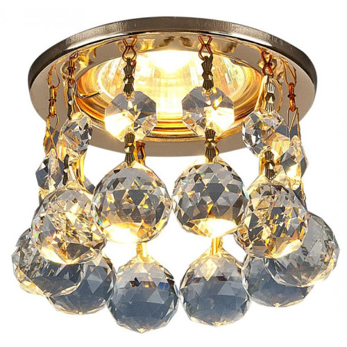 Свет. точ. ES 2051-C MR16 золото/прозрачный хрусталь Strotskis(*1)