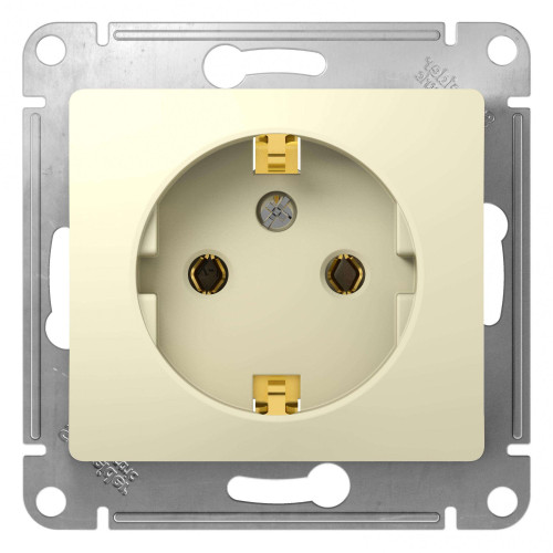 Розетка 2P+E GLOSSA бежевая GSL000243 (458672)