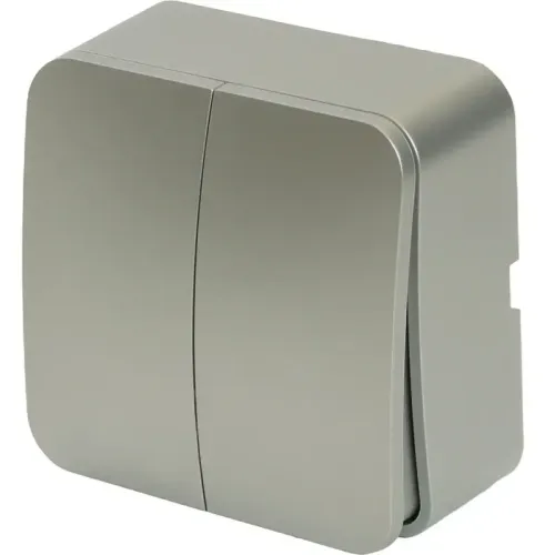 Выключатель О/У 2-кл STEKKER серебро  MSW10-20-03 49297