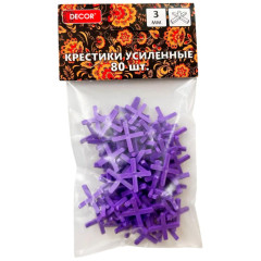 Крестики для плитки DECOR PRO 3мм 80шт (443-0030)