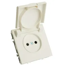 Розетка 2P ЭМИЛИ защ.шторки с крышкой белый RST16-5113-01