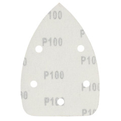 Шлифлист для дельтамашин PATRIOT 140х140х80мм, Р100, на липучке, 5 отверстий, 5 шт