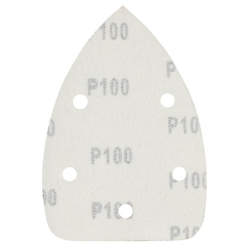 Шлифлист для дельтамашин PATRIOT 140х140х80мм, Р100, на липучке, 5 отверстий, 5 шт