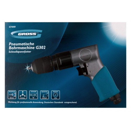 Пневмодрель GROSS G302 (3/8