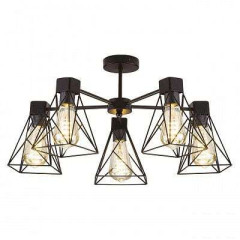 Светильник EUROSVET 70107/5 черный(23м2)