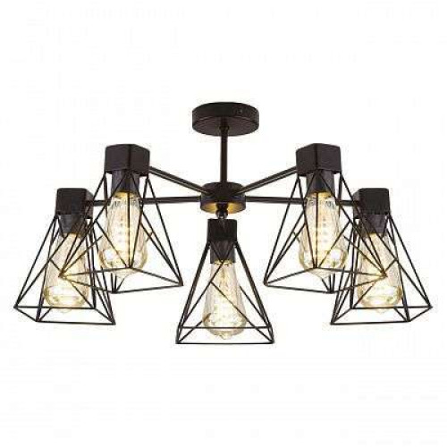 Светильник EUROSVET 70107/5 черный(23м2)