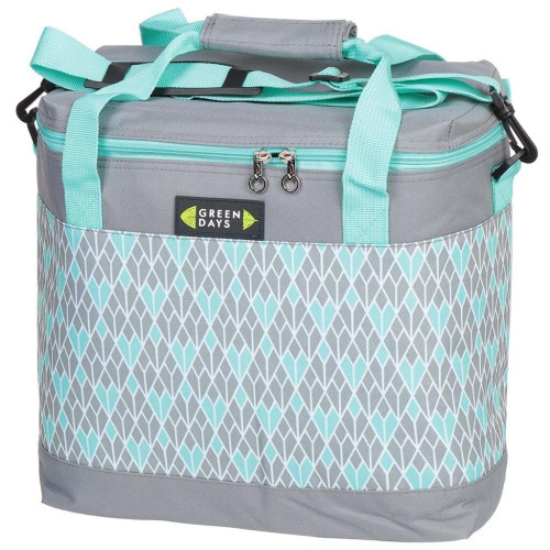 Термосумка Green Days 31х16х32см 14л прямоугольная мятно-серая (328080)