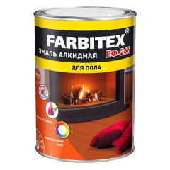 Эмаль ПФ-266 FARBITEX алкидная жёлто-коричневая 0,8 кг