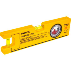 Уровень FIT Мини пластиковый с угломером 200 мм (18603)