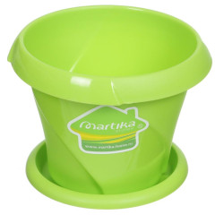 Горшок для цветов 0.3 л 10х7.6 см салатовый Martika Флориана С383САЛ
