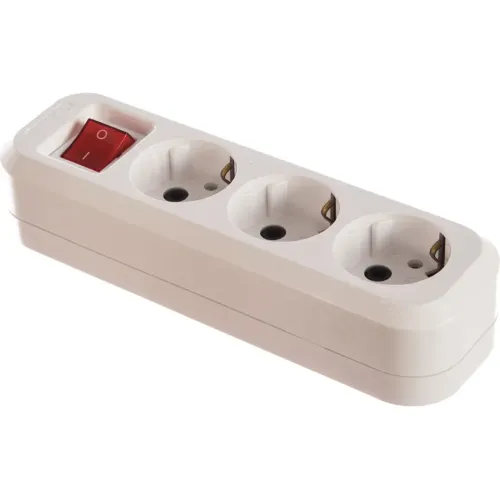 Колодка 3-пост. 2P+E бел. с выкл. 16А UNIVersal S303