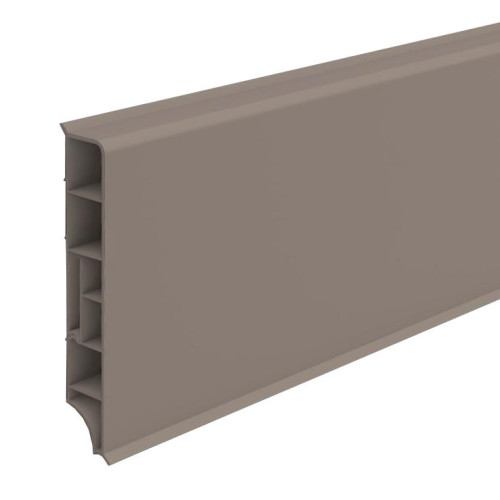 Плинтус прямоугольный 80мм 2,2м ИдеалДюра (ИД-ПП80 036 Платиново-серый)