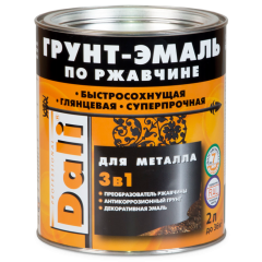 Грунт-эмаль DALI по ржавчине 3 в 1 гладкая RAL 6029 зелёная 2 л