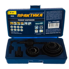 Набор коронок ПРАКТИКА по дереву 8 шт (773-262)