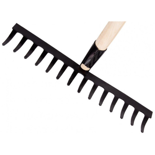 Грабли СИБРТЕХ деревянный черенок 14 зубьев (61742)