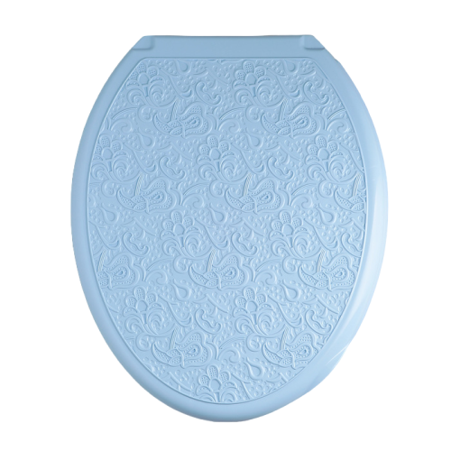 Сиденье для унитаза Росспласт универсал Ажур голубое