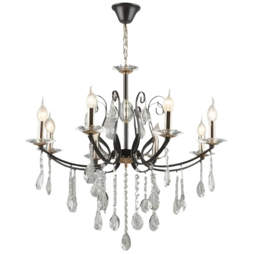 Светильник Люмис NH6179/8 COFFEE+FGD 8х60W E14 d720 h900 кофе/золото/хрусталь