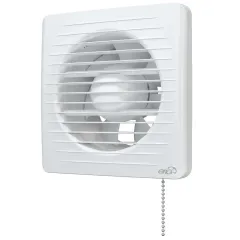 Вентилятор осевой вытяжной D125 ERA 5-02 с антимоскитной сеткой, шнуровым тяговым выключателем