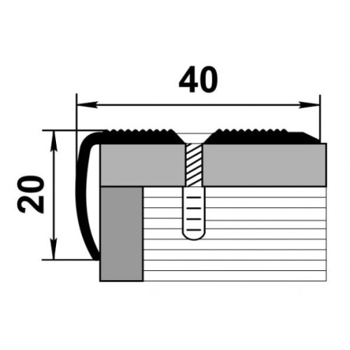 /Порог-угол внешний 40*20мм 0,9 Сосна (Лука ПУ 06.900)