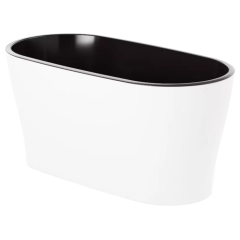 Горшок для цветов ЛЕЯ овальный двойной белый 4л М8559 (275736)