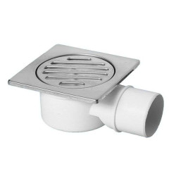 Трап кан. гориз. ф 50 реш. 100х100 нерж., высота 62 мм MRFG4