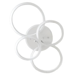 Светильник Люмис MX77060/2+2 WH 104W LED RGB 3000+6000K d655 h100 ПДУ диммер, белый