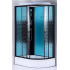 Душевая кабина ДАНА 120х80х210см сред. поддон, переднее стекло пиксели, голубое заднее стекло, левая 482 L