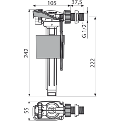 Клапан впуска ALCAPLAST A160-1/2