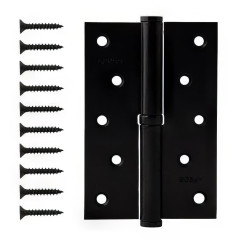 Петля врезная APECS 120*80-B-Steel-BLM-L черный (19102)