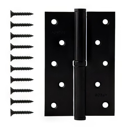 Петля врезная APECS 120*80-B-Steel-BLM-L черный (19102)