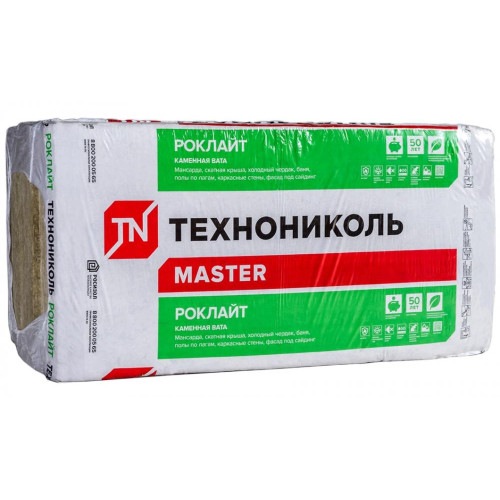 Утеплитель мин/ват ТЕХНОНИКОЛЬ РОКЛАЙТ 1200х600х100 (4шт, 2,88м2, 0,288м3)