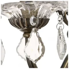 Светильник настенный EUROSVET 3281/1 античная бронза/прозрачный хрусталь Strotskis