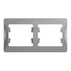 Рамка 2-пост.GLOSSA алюм. GSL000302 (1063724)